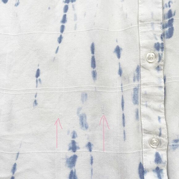 RAILS Hunter Tie Dye Button Down Shirt Blue White Size M - Picture 10 of 11